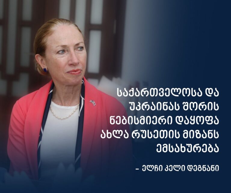 საქართველოსა და უკრაინას შორის ნებისმიერი დაყოფა ახლა რუსეთის მიზანს ემსახურება – კელი დეგნანი
