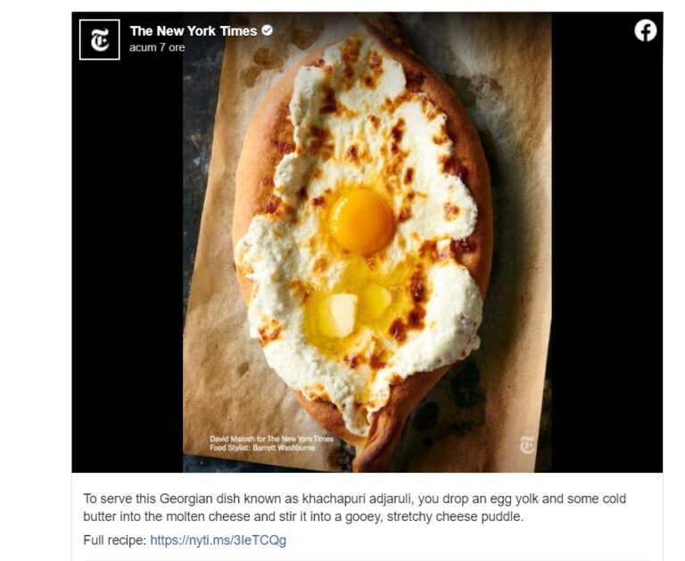 The New York Times მკითხველს აჭარული ხაჭაპურის რეცეპტს უზიარებს