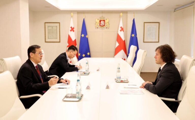 ირაკლი კობახიძე საქართველოში ჩინეთის ელჩს, ჭოუ ციენს შეხვდა