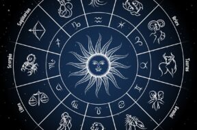 Zodiac circle with horoscope signs
