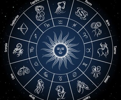 Zodiac circle with horoscope signs