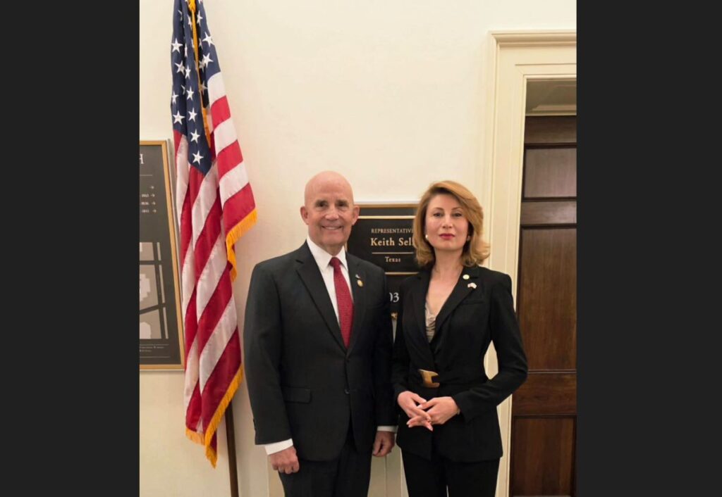 საქართველოს ელჩი აშშ-ში თამარ ტალიაშვილი კონგრესმენ კით სელფს შეხვდა