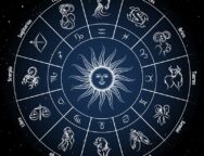 Zodiac circle with horoscope signs