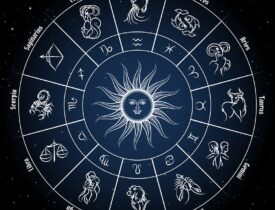Zodiac circle with horoscope signs