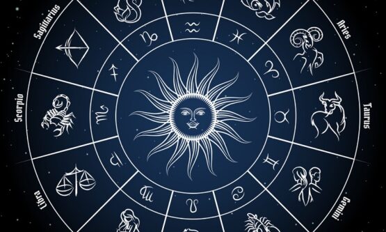 Zodiac circle with horoscope signs